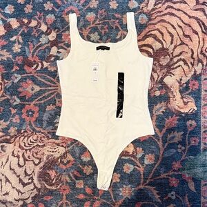 Banana Republic Cream Bodysuit with Black Accent